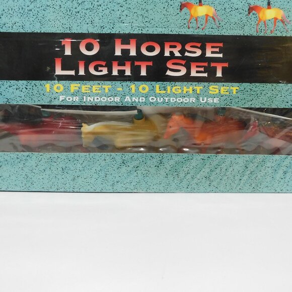 Vintage Novelty 10 Horse Lights Set Rivers Edge: Sealed in Packaging - Picture 2 of 4